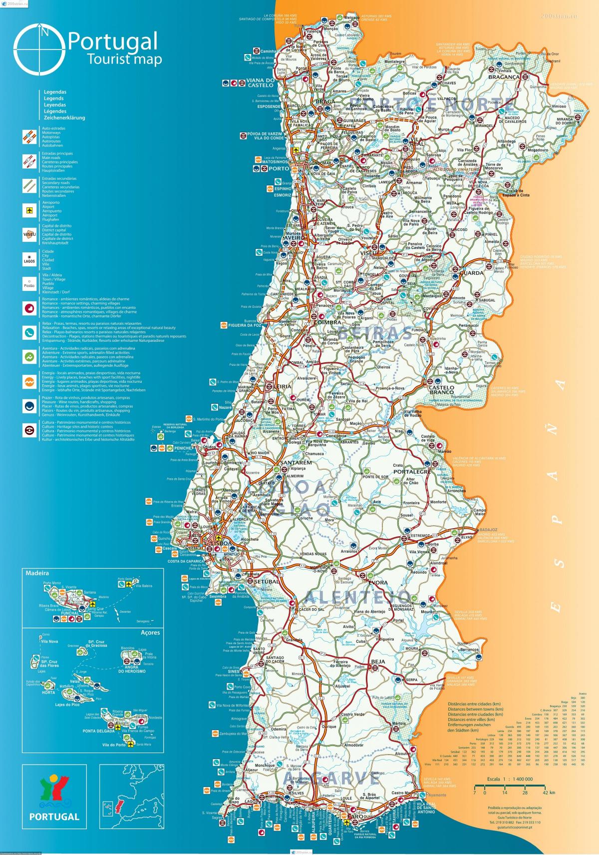 Portugal atracción mapa