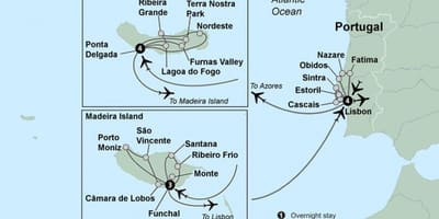 Mapa de las islas portuguesas
