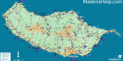 Mapa de Madeira Portugal