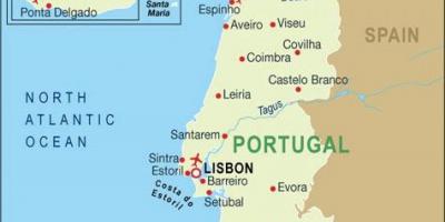 Mapa de aeropuertos de Portugal