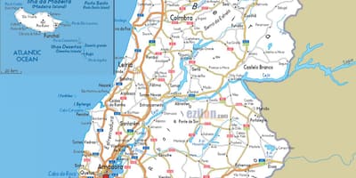 Mapa de carreteras de Portugal